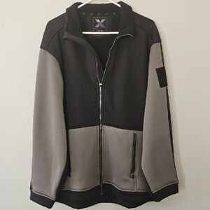Black and Gray GOV X Zip-Up Jacket